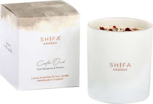 Свічка ароматична Shifa Aromas Кафе Уд 220 г в склі 