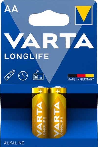 Батарейка Varta Longlife AA (R6, 316) 2 шт. (4106101412) 
