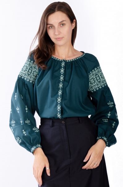 Вишиванка Едельвіка 234-22/00 зелений р. L 