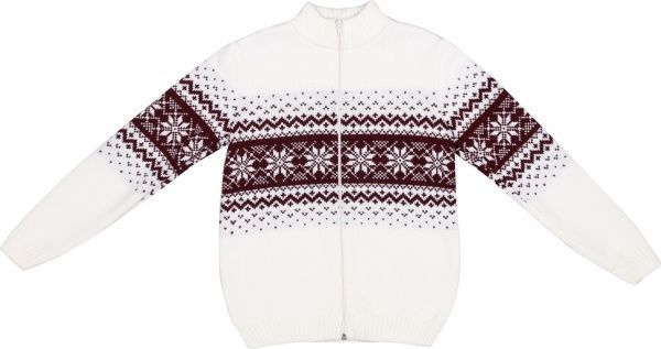 Жакет Mari-Knit р.134-68 белый с бордовым 827 