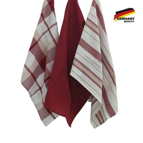 Набір рушників кухонних Pasado 65х45 червоний 3 шт. 45x65 см Kela червоний 