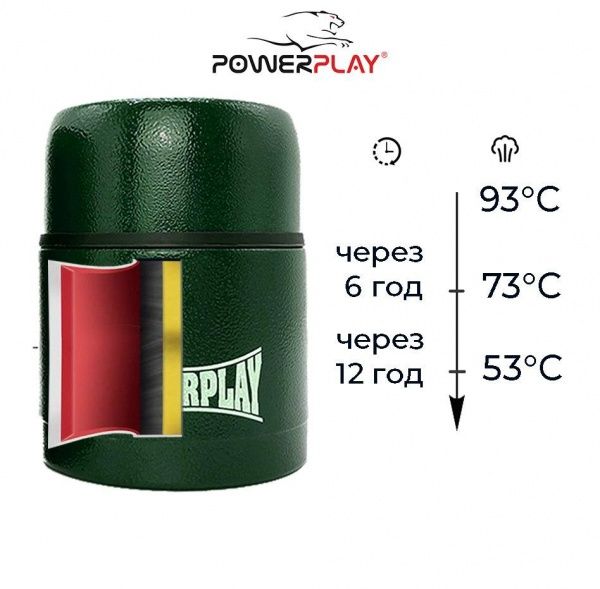 Термос для еды 500 мл зеленый 9003 PowerPlay