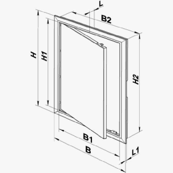 Дверцы ревизионные Домовент пластиковые Д 200x200