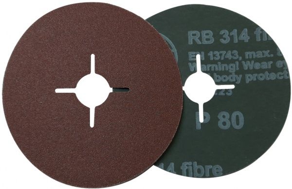 Круг шліфувальний Hermes фібровий 125 мм 80 Р RB314