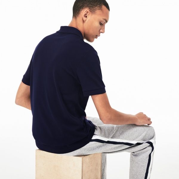 Поло Lacoste SHORT SLEEVED RIBBED COLLAR SHIRT DH2050166 4 темно-синій