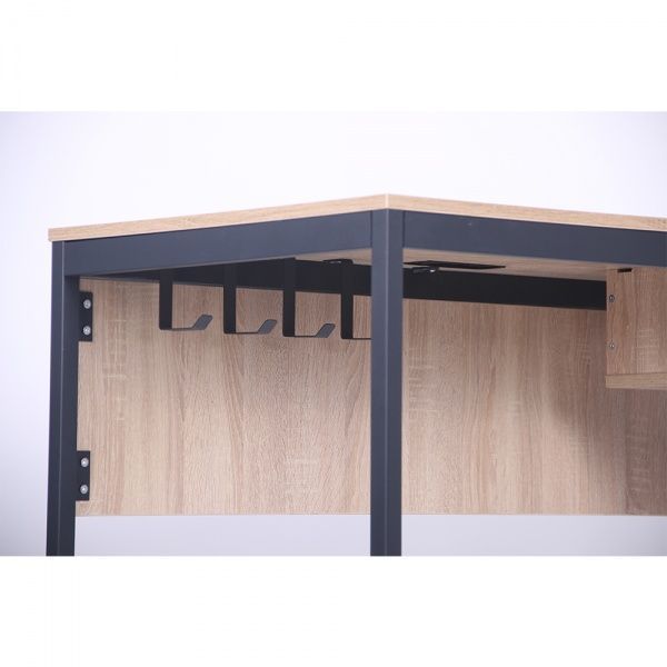 Стол письменный AMF Art Metal Furniture Осло с ящиком и кабель-каналом графит 