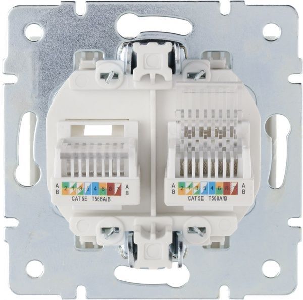 Розетка комп’ютерна Lezard Rain перлинно-білий 703-3088-141