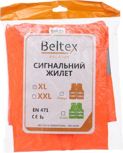 Жилет сигнальный Beltex XL оранжевый 