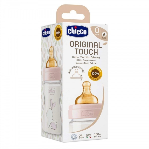 Бутылка детская Chicco Original Touch 150 мл от 0 месяцев медленный поток 27610.10