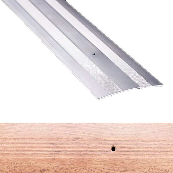 Профиль для пола алюминиевый Лугалпроф 11-А 0.9 м 3х80 мм Дуб натуральный