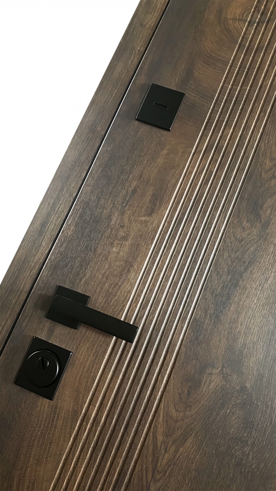 Дверь входная Министерство дверей Сучасная черный муар 2050х860 мм правая