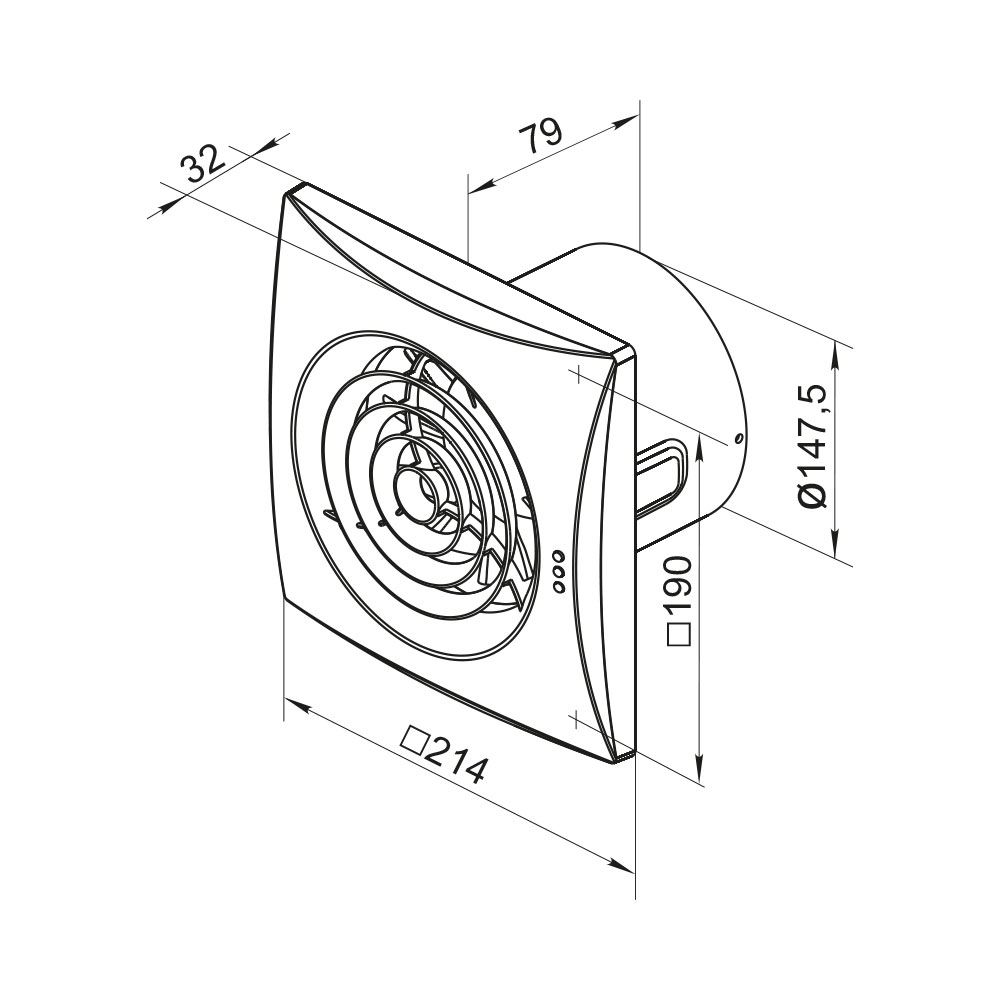 Вытяжной вентилятор Вентс Квайт-Майлд 150