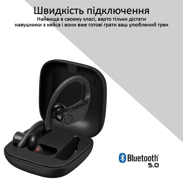 Навушники Promate Bluetooth 5 black (motive.black)