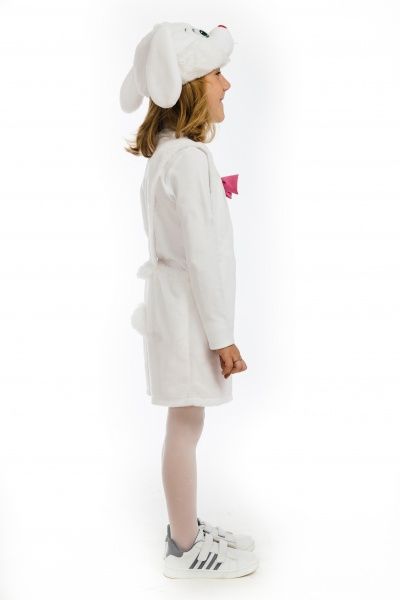 Костюм карнавальный КАРНАВАЛІЯ Зайчик белый 4-7 лет (комбинезон, шапка-маска) р.116-122 