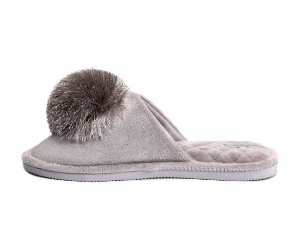 Капці домашні Twins HS-OZ з помпоном р. 38-39 сірий 