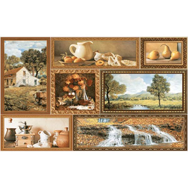 Плитка InterCerama GRANI декор коричневий Д 74 031 23x35