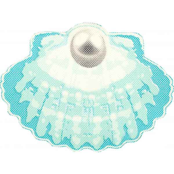 Коврик для ванной Woko Ракушка 65x47 см бирюза