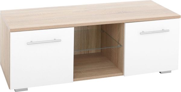 Тумба под ТВ Бильбао 3-Б дуб сонома/белый 