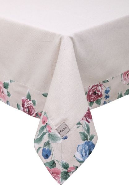Скатерть Шарлотта с кантом розы 136x136 см бежевый La Nuit 