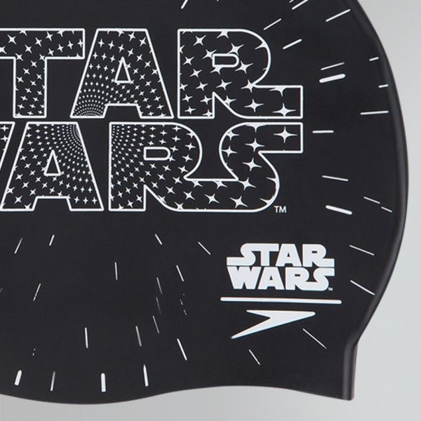 Шапочка для плавания Speedo SLOGAN_PRT_CAP_JU 8-08386C353 one size черный