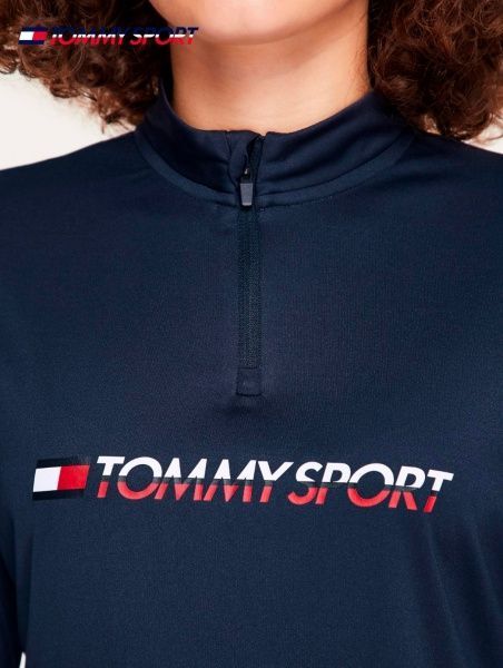 Джемпер Tommy Hilfiger 1/4 ZIP BASE LAYER TEE S10S100296401 р. M темно-синий