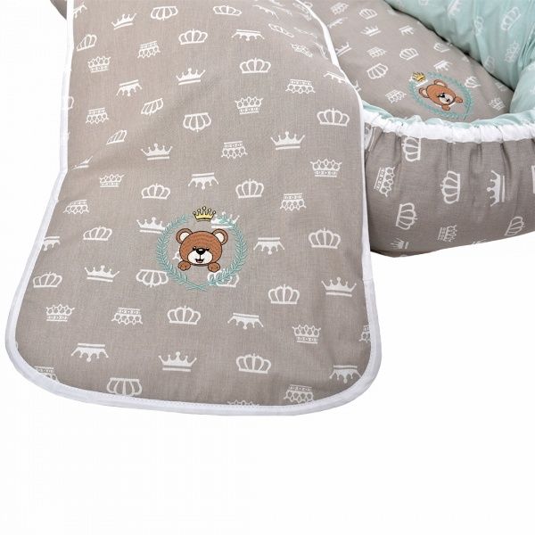 Подушка IDEIA Кокон для младенца + ортопедическая подушка 25х21 см мятно-бежевый 8000031558 