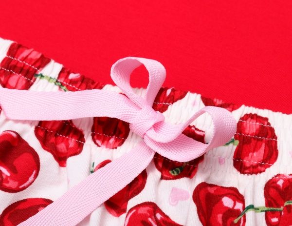 Пижама женская Levtam Вишни р. M красный с белым 