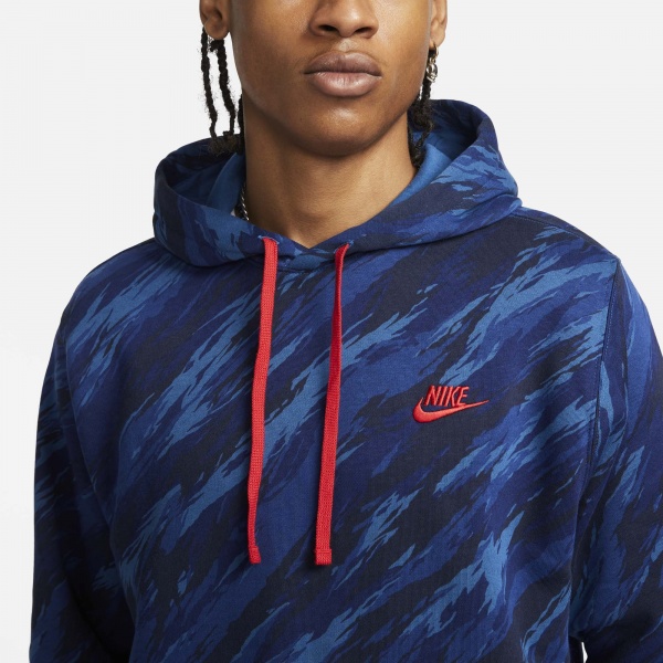 Джемпер Nike M NSW SPE+ PO BB HOODIE AOP 1 DD5126-476 р. M синій