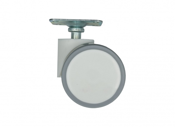 Ролик меблевий поворотний ПВХ D50 H67 Burak 0572PVB