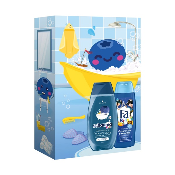 Детский набор для мальчика Schauma & Fa Kids Шампунь 250 мл & Гель для душа 250 мл
