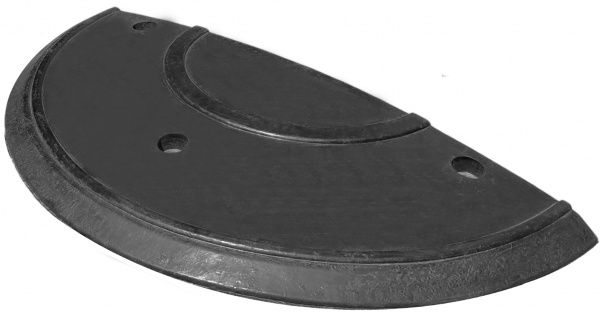 Обмежувач швидкості гумовий (бокова частична) 315х650х52 мм, кріплення в комплектi