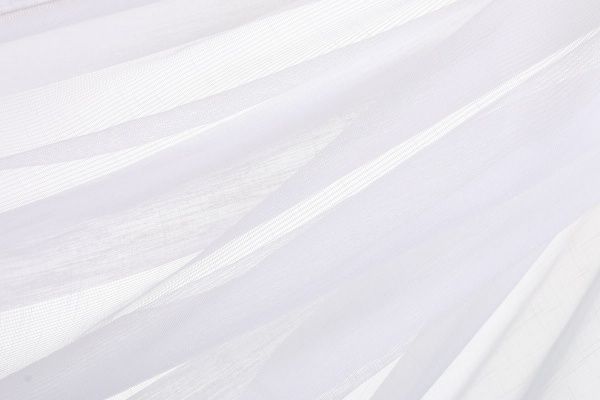 Ткань тюлевая батист с полосками 300 см кремовый 