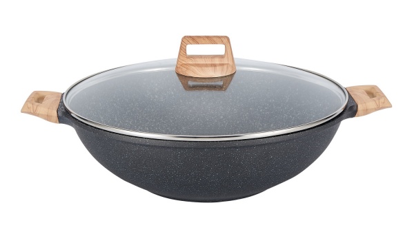 Сковорода WOK із кришкою Eco Petra Wok w.lid 36 см KN91636 Kohen