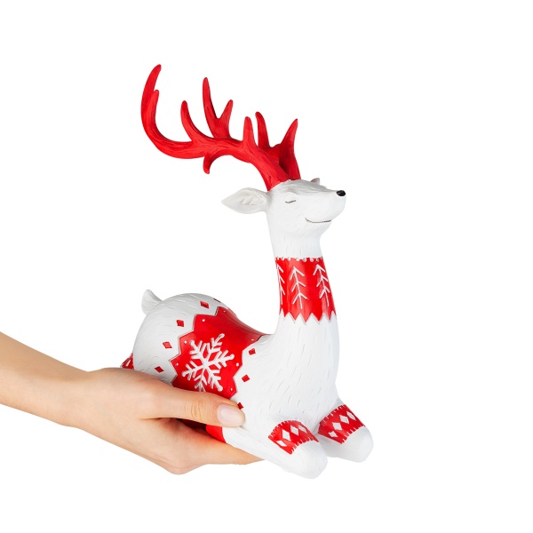 Декоративна новорічна фігура Новорічний Олень DH-ST-15 Red