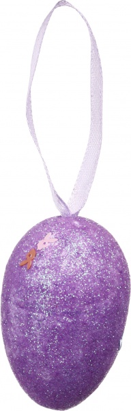 Декорация пасхальная Яйца глиттер с лентой набор из 6 шт.