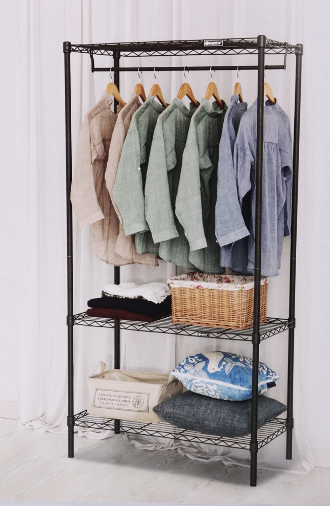 Стойка LUNA HOME DGCJ-B1133 гардеробная на 3 полки черный