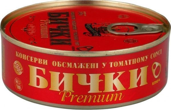 Консерва бычки обжаренные в томатном соусе «Керченские» 240 г