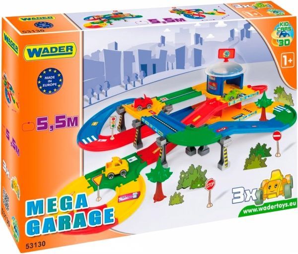 Ігровий набір Wader Kid Cars Гараж з дорогою 3D 5,5 м 53130