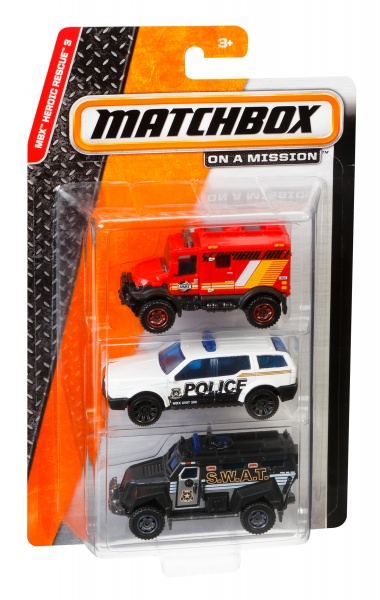 Набір машинок Matchbox Подарунковий 3 шт. 1:64 C3713