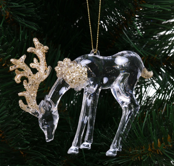 Підвіска декорована P.&C. Creative Олень з ажурними рогами 14 см в асортименті F21540202/207