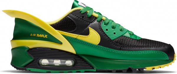 Кроссовки Nike Air Max 90 FlyEase CZ4270-001 р.US 14 черно-зеленый