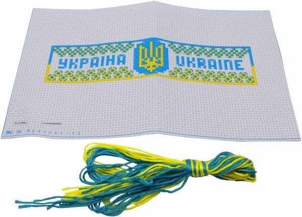 Набір для вишивання хрестиком Браслет Україна  175×45 мм Діамантові ручки