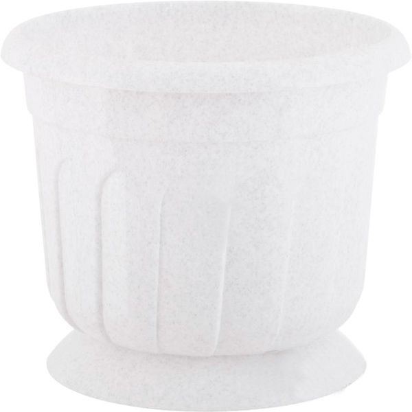 Горщик квітковий Алеана Рина 14 з підставкою білий флок