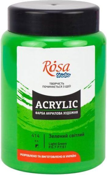 Фарба акрилова Зелена світла 322419414 400 мл Rosa Studio