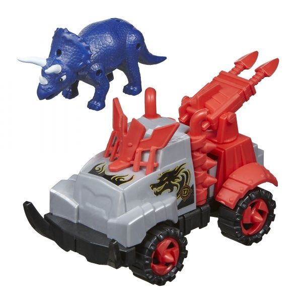 Игровой набор Road Rippers Машинка и динозавр Triceratops blue 20073