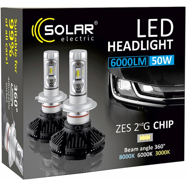 Лампа автомобільна LED Philips ZES DC12 (8807) H7 24 В 6000 К