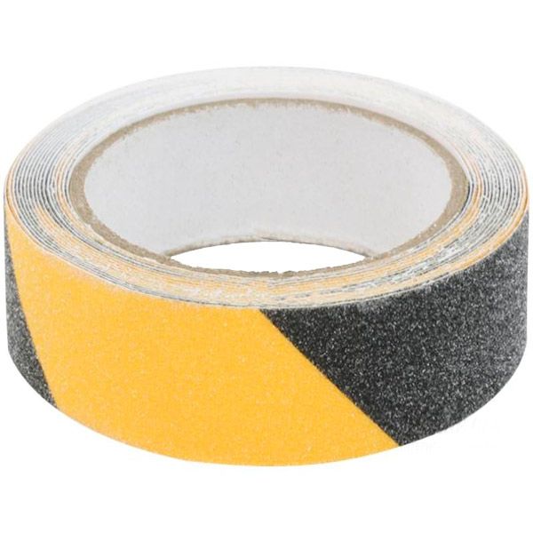 Лента против скольжения черно-желтая 25 мм 5 м