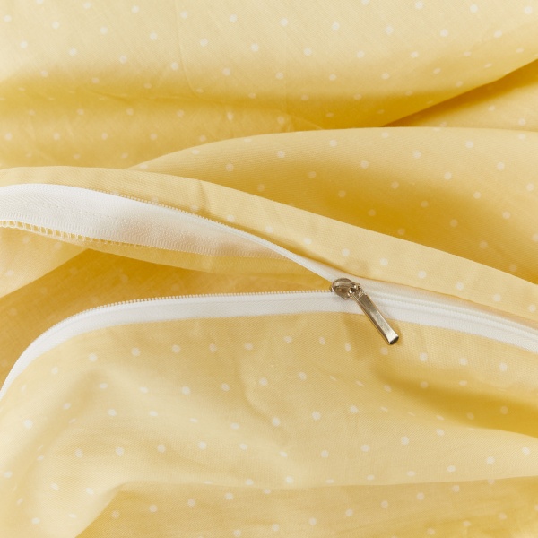 Комплект постільної білизни Roxana 2 жовтий із білим La Nuit 