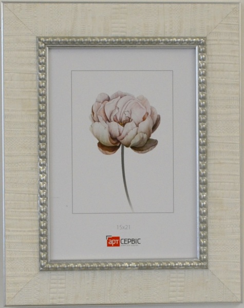 Рамка для фото Арт-Сервіс ЭА-01809 1 фото 15x21 см белый с серебристым 