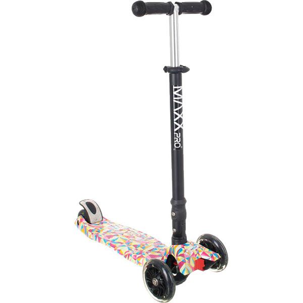 Самокат MaxxPro Maxi-898P2 чорний з малюнком